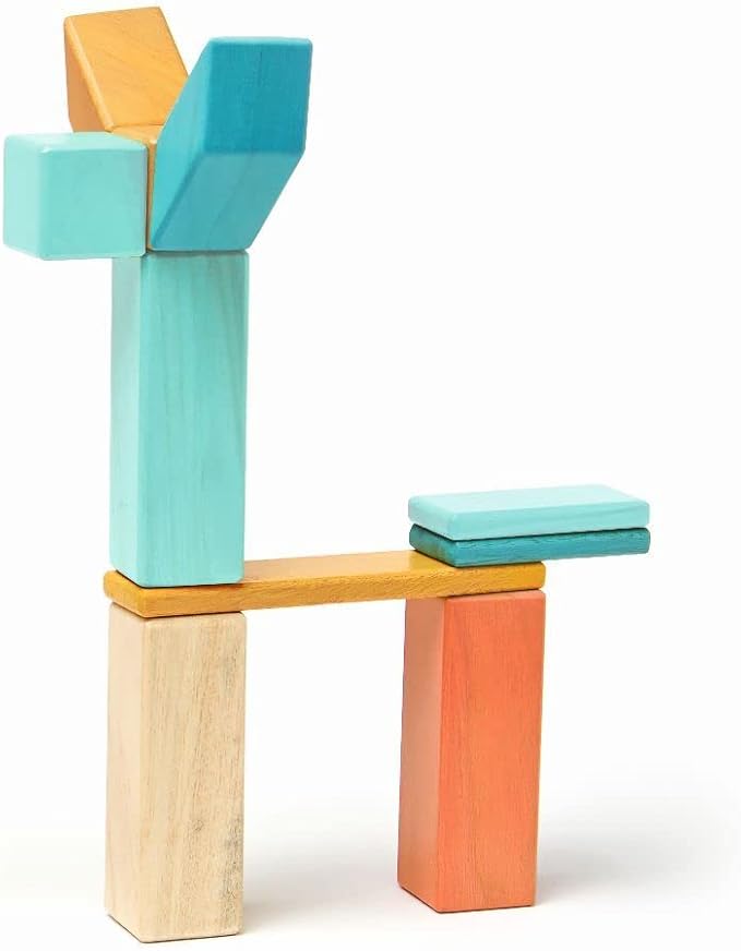 42 Piece Tegu Magnetic Wooden Block Set, Sunset, 1-99 years old