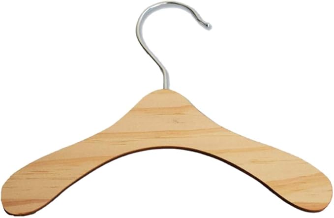 5 Pack Kids Hangers Baby Hanger Wooden ,8.6 INCH Pet Clothes Hangers for for Dog Cat Baby Toddler Kids Little Hangers for Doll Dress Clothes Gown Outfit Holders Accessories (L)