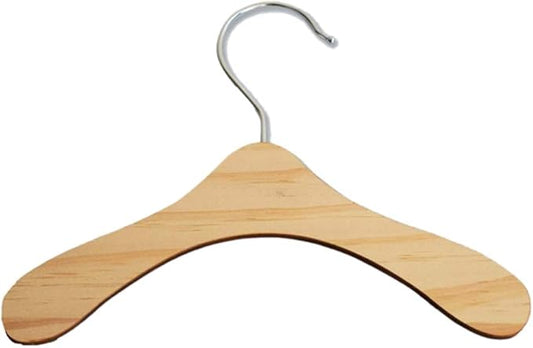 5 Pack Kids Hangers Baby Hanger Wooden ,8.6 INCH Pet Clothes Hangers for for Dog Cat Baby Toddler Kids Little Hangers for Doll Dress Clothes Gown Outfit Holders Accessories (L)