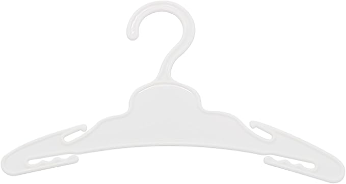 20 Pcs Doll Hangers for 18 inch Doll Clothes, White Doll Hangers, Sturdy Doll Hangers Accessories, Work Great with Rod Less Than 1/2 inch Diameter, Made of Safe ABS Plastic
