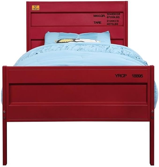 Acme Cargo Twin Panel Kids Bed in Red