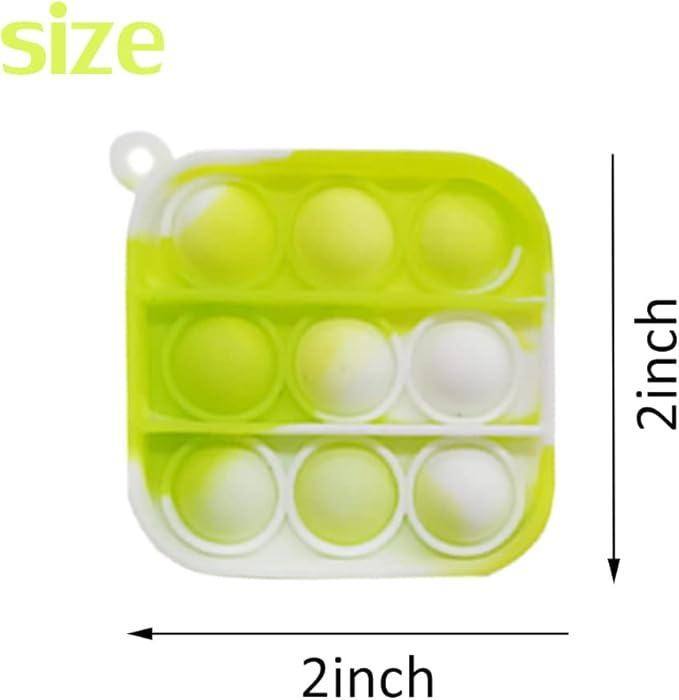 30 Pcs Mini Pop Bubble Fidget Sensory Toys, Pop Keychain Bulk Toy for Party Favor, Classroom Student Prizes Easter Basket Goodie Bag Stuffers Christmas Valentine Gift for Kid