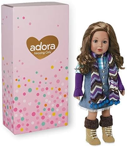 Adora Amazon Exclusive Amazing Girls Collection, 18” Realistic Doll with Changeable Outfit and Movable Soft Body, Birthday Gift for Kids and Toddlers Ages 6+ - Ava
