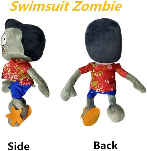 3 PCS PVZ Plant and Zombies Plush Sets Toys 1 2 Stuffed Soft PVZ Figure Doll Surf, Pompadour, Bikini Zombies, Great Gifts for Boys and Girls New