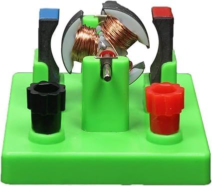 1Pc Green DIY DC Electrical Motor Assemble KIT - STEM Science Lab Educational Physics Learning Experiment Ornaments for Electrical Motor Light in Weight,Learning and Education(ZS584)