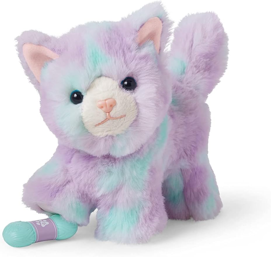 American Girl Truly Me 18-inch Doll Pet Purrpley Pink Kittycat with Magnetic Mouth to Hold Her Yarn Toy, For Ages 6+
