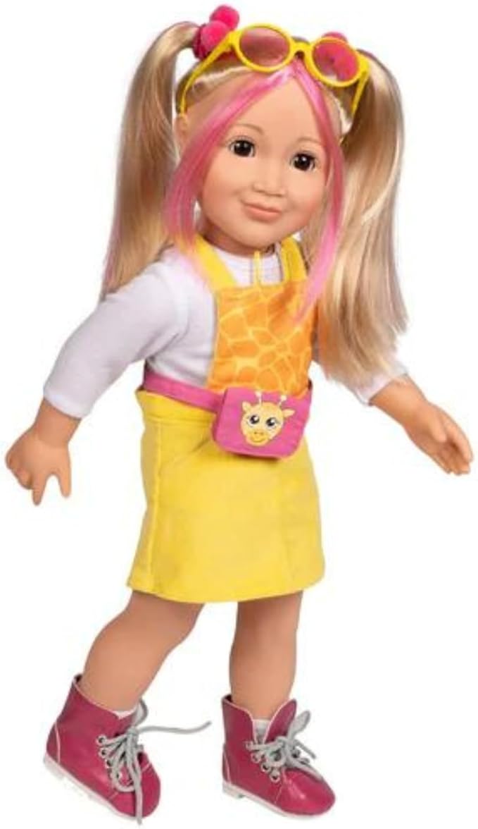 ADORA Amazon Exclusive Amazing Girl Dolls - 18” Realistic Doll in Soft Vinyl, Huggable Body and Dressed in a Chic, Changeable Outfit Birthday Gift for Ages 6+ - Lucy