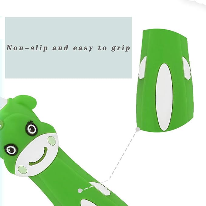 2 Pieces 3 Sided Toddler Toothbrush, Three Bristles for Kids Toothbrush, Autism Soft Bristles Toothbrush,Soft and Gentle for Complete Tooth and Gum Care (C4（Red+Green） Kids)