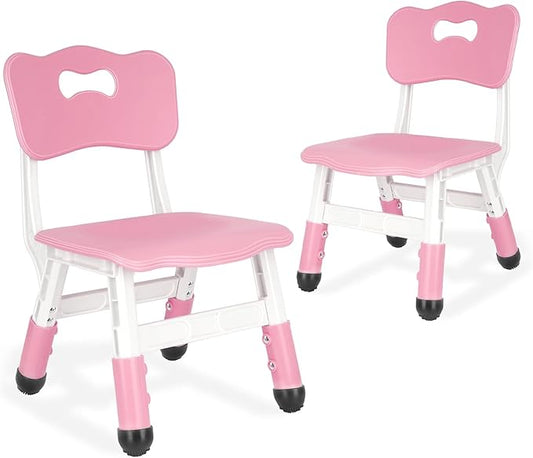 Kids Chair Adjustable Height Children Chairs Suitable for Children Age 2-8 with Foot Covers for Home Classroom Kindergarten and Children's venues Two-Pack