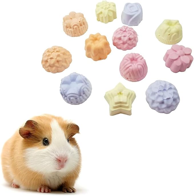 1Pc Hamster Chew Toy Teeth Grinding Stone for Hamsters Chinchillas and Rabbits Mineral Stone Chew Toy for Small Animal Teeth Cleaning Supplies (Random Pet Rainbow Ball Foam Pets Dog) Pet Supplies