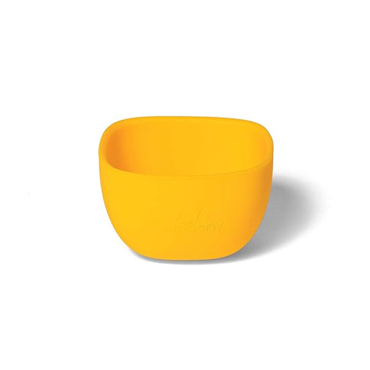 Avanchy Baby Bowls Silicone MINI Prep Bowl Set for Babies Kids Toddler for Feeding Food 4 oz, Yellow