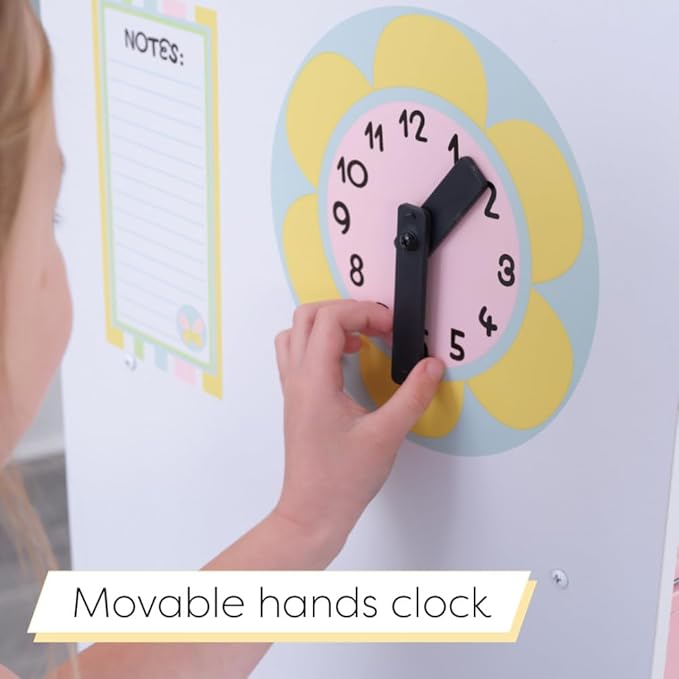 KidKraft Wooden Large Pastel Play Kitchen with Turning Knobs, See-Through Doors and Play Phone Gift for Ages 3+