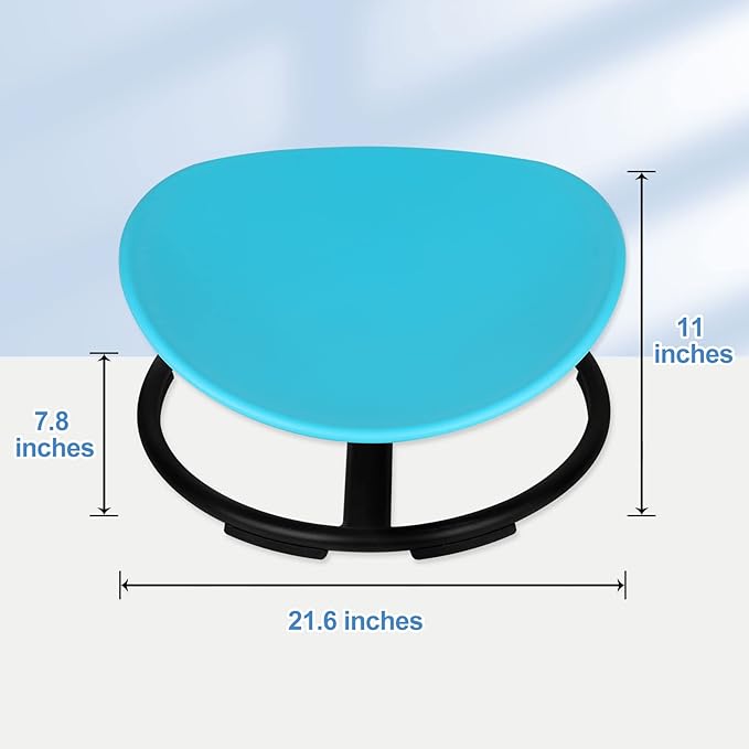 Kids Sensory Swivel Chair, Autism Spinning Chair for Kids Sensory, Sensory Toy Chair, Training Body Coordination, No Assembly Required (Blue)