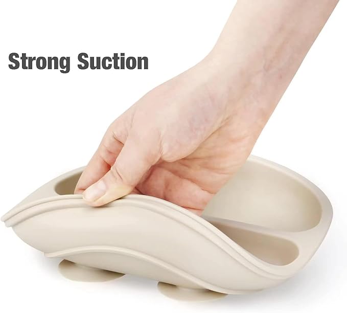 PandaEar 9 PCS Toddler Plates and Utensils Set, 3 Pack Suction Plates for Toddler with 3 Spoons 3 Forks, Silicone Baby Feeding Set, Toddler Dinnerware Eating Essentials