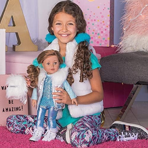 Adora Amazon Exclusive Amazing Girls Collection, 18” Realistic Doll with Changeable Outfit and Movable Soft Body, Birthday Gift for Kids and Toddlers Ages 6+ - Ice Skating Ava