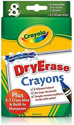 3 Pack of 8 Crayola Dry-Erase Crayons bundled by Maven Gifts