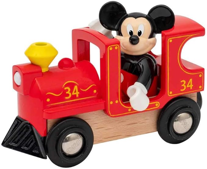 Brio 32270 Disney Mickey and Friends: Mickey Mouse Record & Play Station | Wooden Toy Train Set for Kids Age 3 and Up
