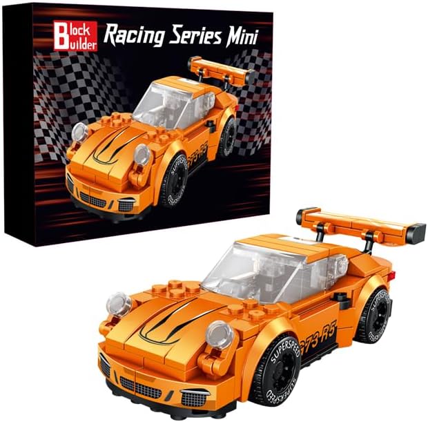 911 Racing Car Building Block Set (230 Pieces). Racing Car Building Blocks for Kids and Adults