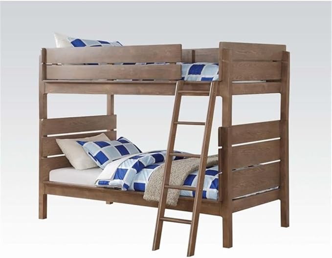 Acme Ranta Twin/Twin Bunk Bed in Antique Oak