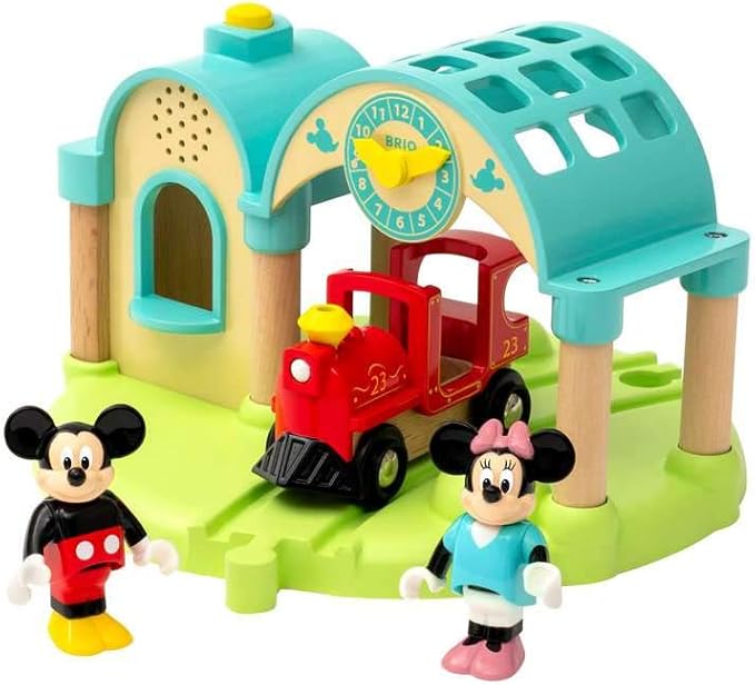 Brio 32270 Disney Mickey and Friends: Mickey Mouse Record & Play Station | Wooden Toy Train Set for Kids Age 3 and Up