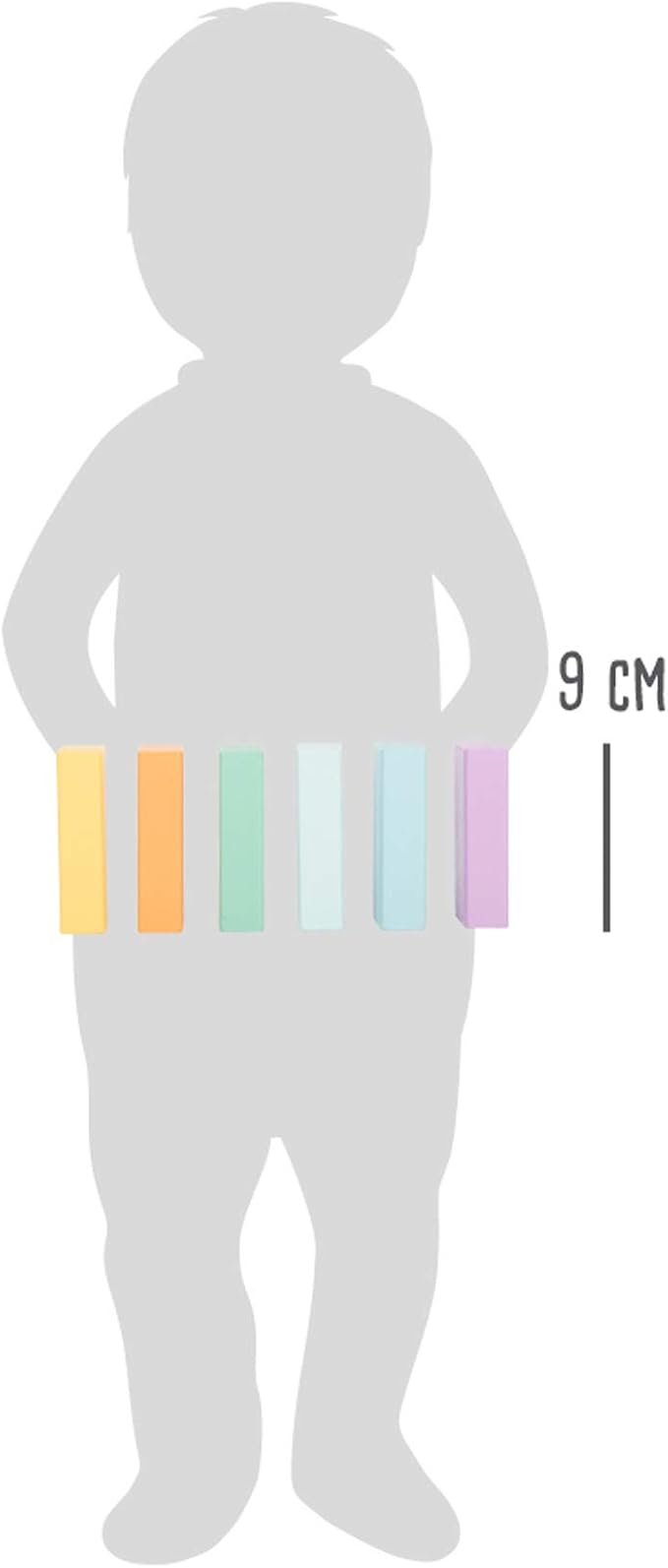 Small Foot- 50 Pastel Wooden Building Block Playset- Stacking Toys for Boys and Girls Ages 12+ Months-Montessori-Perfect for Birthdays and Holidays