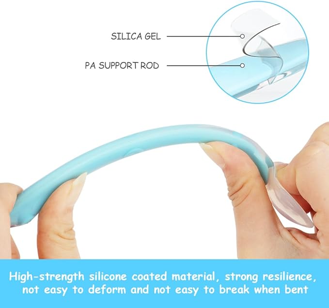 Vicloon Baby Silicone Spoons, 5 PCS Baby Training Feeding Spoons for First Stage 4 Months Toddlers Infants, Baby Utensils Feeding Supplies, Soft Tip BPA Free Gum-Friendly Dishwasher Boil-Proof