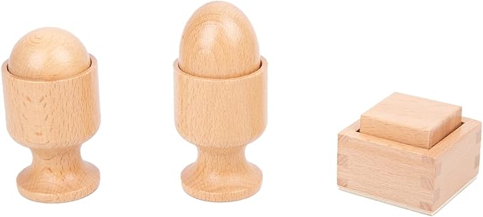 Adena Montessori Play Kit for 9-10 Months Baby,7 in 1 Learning Educational Toys for Toddler,Include Clear Tube with Stacking Rings,Coin Box,Wooden Rattle and more,Christmas Birthday Gift for Boys Girl