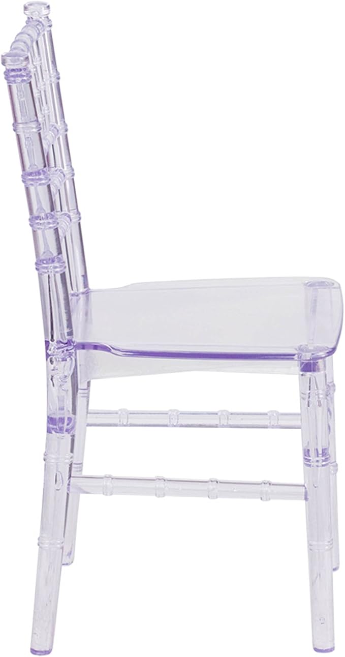 Flash Furniture HERCULES 10 Pack Childâ€™s Transparent Crystal Resin Party and Event Chiavari Chair for Commercial & Residential Use