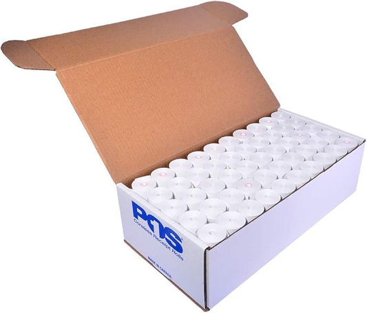 2 1/4 x 50 feet x 100 rolls CORELESS BPA Free Thermal Paper Rolls for Handheld Thermal Receipt Paper Printers. 30mm diameter