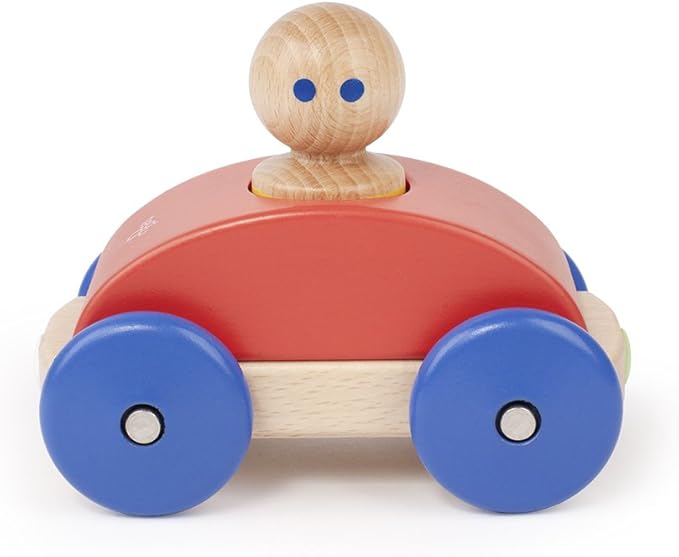 3 Piece Tegu Magnetic Racer Building Block Set, Poppy Big Top