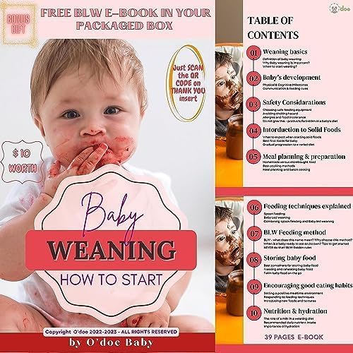 O'doe 11-Piece BPA-Free Silicone Baby Feeding Set | Thick & Soft Suction Plates, Baby Bowls, Wooden Fork & Spoon, and More | Make Mealtime Fun and Easy for Your Little One (Grey, V1)