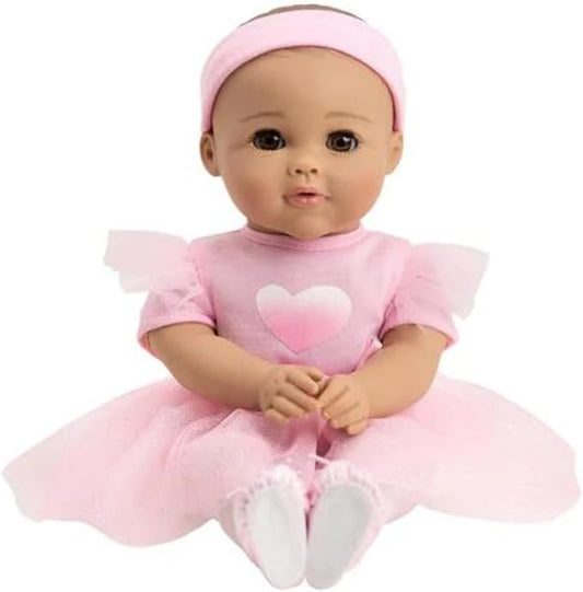 ADORA Baby Ballerina Collection, 13 Inch Baby Doll Set with Pink Dress, Headband, Shoes, Soft Vinyl, Powder Scent - Gift for Kids Ages 3 and Up - Clara
