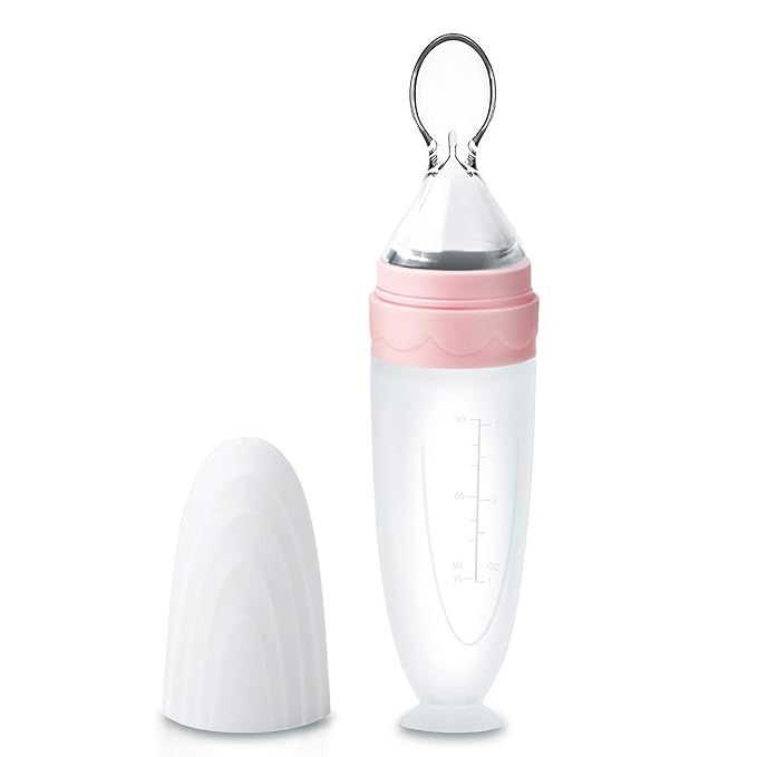 Termichy Baby Food Dispensing Spoon: Squeeze Feeder Dispenser for Baby - Self Feeding Bottle Spoon