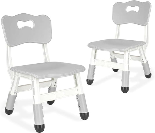 Kids Chair Adjustable Height Children Chairs Suitable for Children Age 2-8 with Foot Covers for Home Classroom Kindergarten and Children's venues Two-Pack