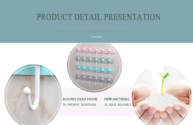 Kids Coat Rack Wall Mount, Adhesive Wall Hooks with 6 Rotating Hooks for Hanging Clothes Cooking Towels, Pink Decorative Hangers for Girls Bedroom, Bathroom, Office (Pink 2 Pack)