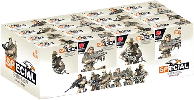 8 PCS Building Block City Policeman Action Mini-Figures with Multiple Military Weapons Accessories SWAT Model Equipment Assembly Building Toys Party Favors Gift for Boys