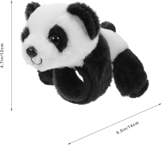 1PC Animal Slap Bracelet, Stuffed Animal Panda Snap Bracelet, Jungle Themed Slap Bracelet, Animal Plush Toys Party Favors for Kids Boys Girls…