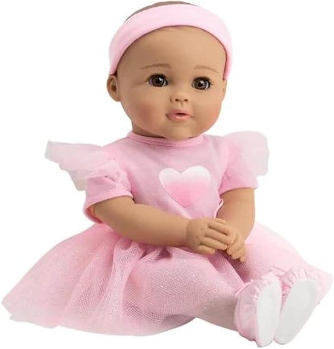 ADORA Baby Ballerina Collection, 13 Inch Baby Doll Set with Pink Dress, Headband, Shoes, Soft Vinyl, Powder Scent - Gift for Kids Ages 3 and Up - Clara