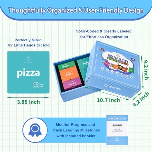 400 Thick Flash Cards for Toddlers 2-6, 4 Level Real Life Photos Flashcards for Speech Therapy and Preschool Learning Activities, Speech Therapy Materials for Autism and Alzheimers