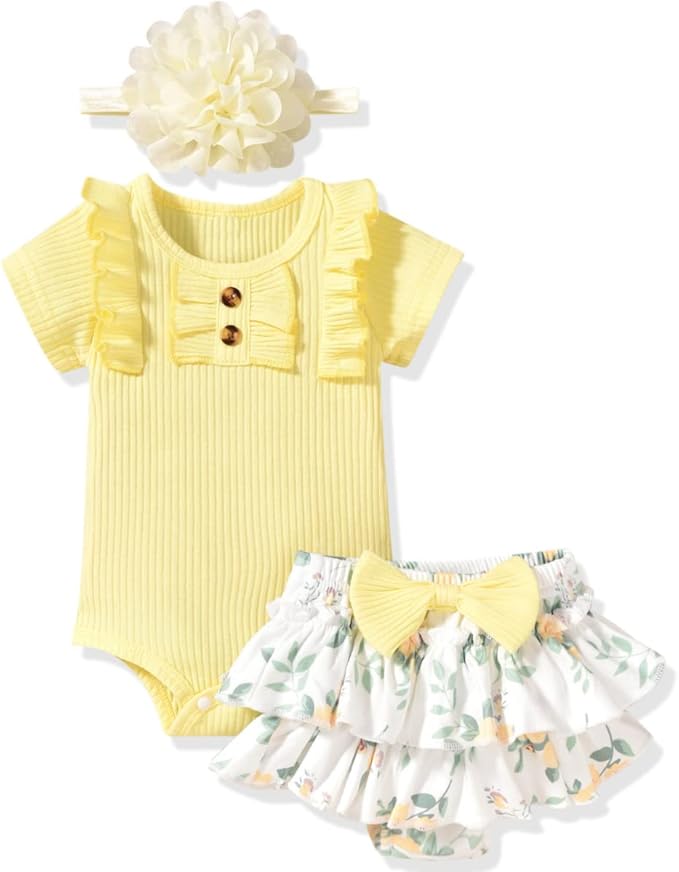 Aalizzwell Newborn Infant Baby Girls Summer Outfit