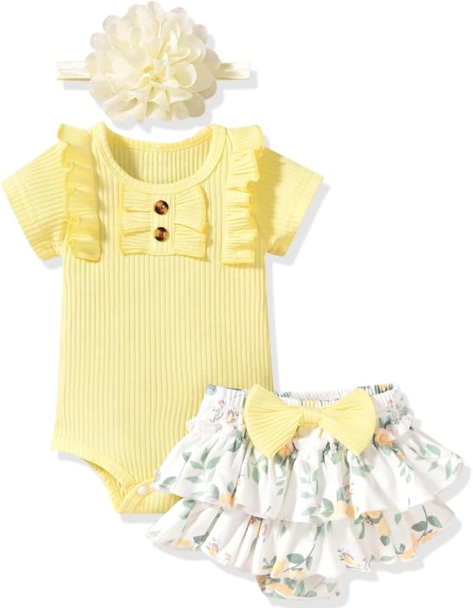 Aalizzwell Newborn Infant Baby Girls Summer Outfit
