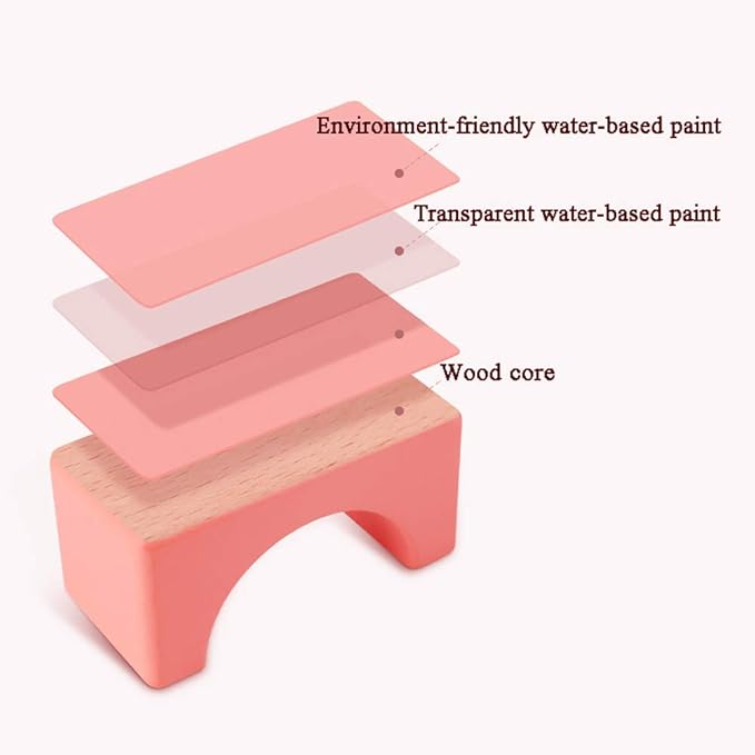 Wooden Building Blocks Set Wood Kids Construction Stacker Stacking Preschool Learning Educational Preschool Toys Kit for Toddler 3+ Year Old Boy and Girl Gifts