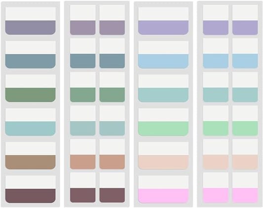 360 Pcs Sticky Index Tabs, Colored Book Sticky Tabs for Notebooks, Repositionable Page Tabs for Notebooks File Classification,12 Colors (1 Inch, 1.8×1 Inch)