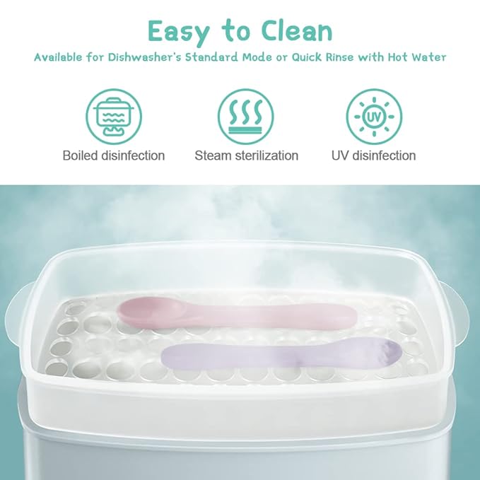 Vicloon Silicone Baby Feeding Spoons, 4 PCS Baby Spoons, First Stage Feeding Spoons for Infants, Silicone Baby Spoons Ultra-Durable & Chewproof, Silicone Feeding Spoons Dishwasher Safe,Baby Utensils