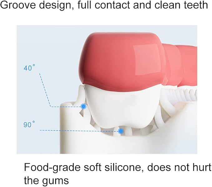 2 Pcs U-Shaped Kids Toothbrush, Premium Soft Manual Training Toothbrush for Kids 2-6 Years Old. (Pink)