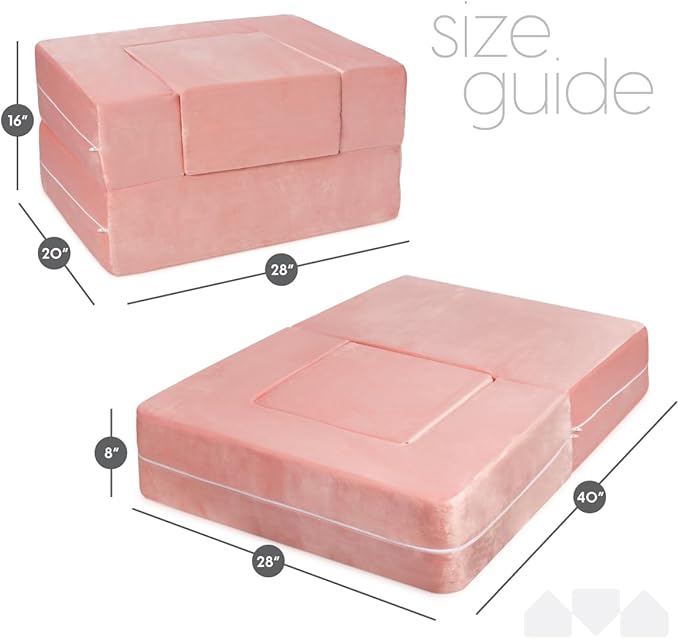 Milliard Kids Couch - Modular Kids Sofa for Toddler and Baby Playroom/Bedroom Furniture (Pink Small)