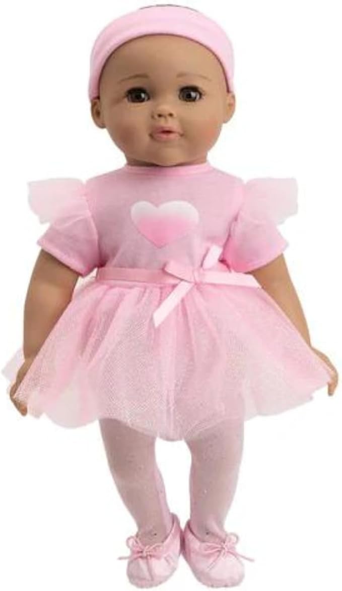ADORA Baby Ballerina Collection, 13 Inch Baby Doll Set with Pink Dress, Headband, Shoes, Soft Vinyl, Powder Scent - Gift for Kids Ages 3 and Up - Clara