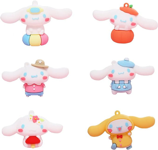 6Pcs Cute Anime Figurines, Kawaii Anime Cake Topper Set,Birthday Party Decoration Supplies,Gift for Anime Fans or Friends(C-6pcs)