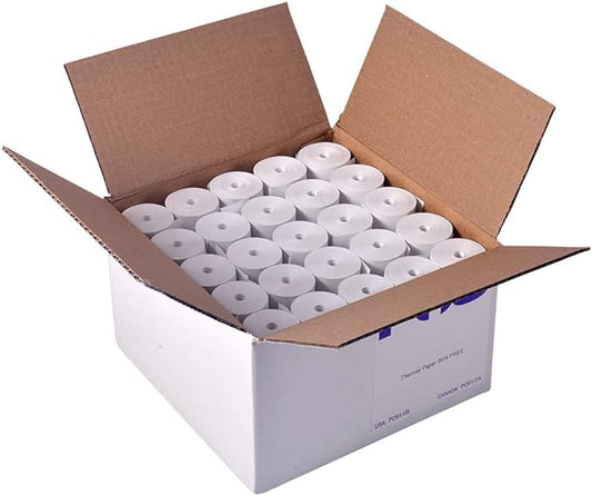 2 1/4 x 75 feet x 50 rolls CORELESS BPA Free Thermal Paper Rolls for Handheld Thermal Receipt Paper Printers. 38mm diameter