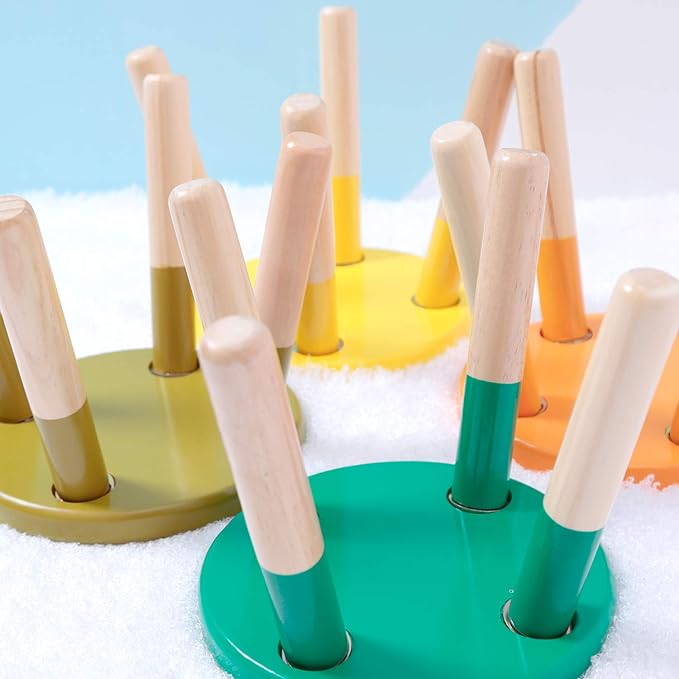 RUYU 9 Inch Kids Solid Hard Wood Fruit Chair, Crafted Hand-Painted Wood with Assembled Four-Legged Sitting Stool, Bedroom, Playroom, Orange Furniture Stool for Toddler, Children, Boys, Girls(Orange)